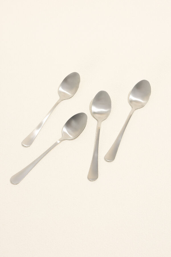 Cuchara de T&eacute; Olivo Set 4 un. Plateado COLOR UNICO image number null