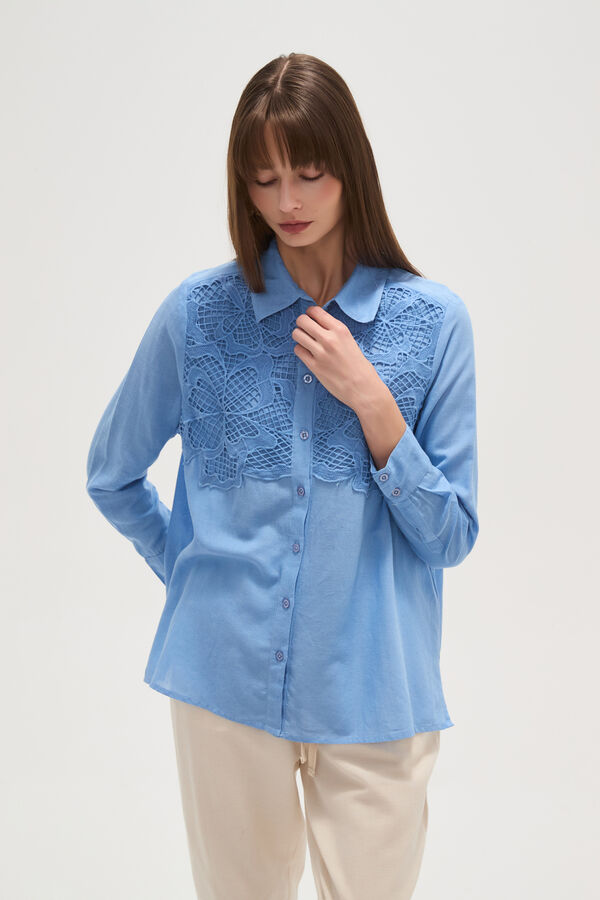 CAMISA JAYAS AZUL GRISACEO image number null