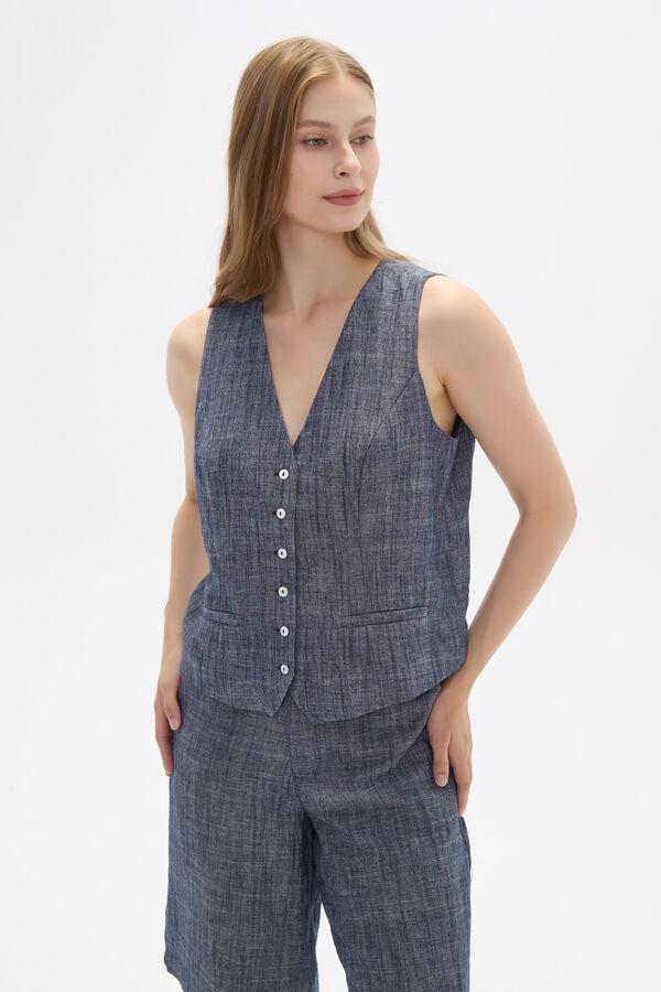 CHALECO LACHE AZUL PIEDRA image number null