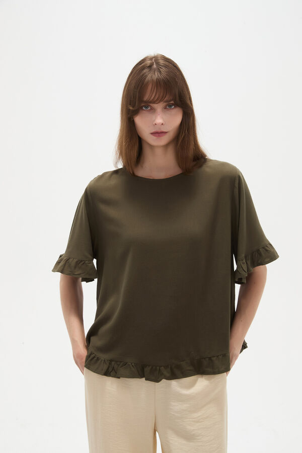 BLUSA ABBAS 70607 VERDE OLIVA OSCURO image number null