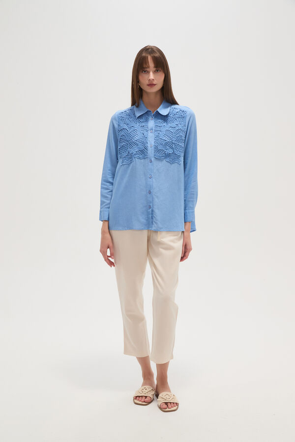 CAMISA JAYAS AZUL GRISACEO image number null