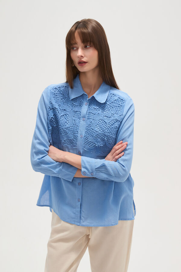 CAMISA JAYAS AZUL GRISACEO image number null