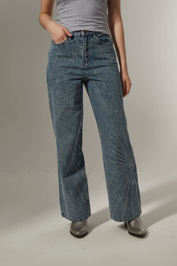 PANTALON KWAL AZUL GRISACEO image number null