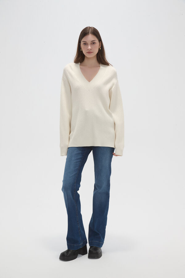 SWEATER VARSITY CRUDO / NATURAL image number null