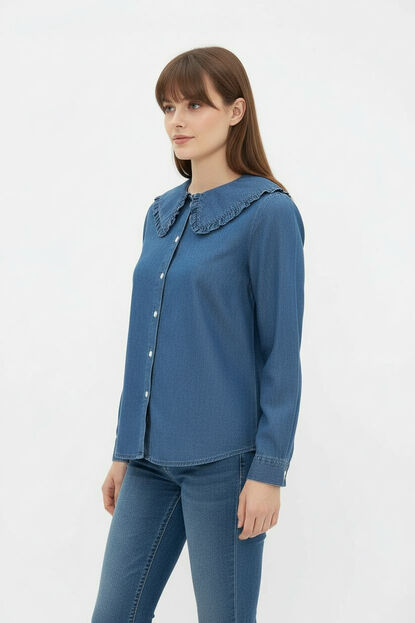 CAMISA HONNA 70607 AZUL MEDIO image number null
