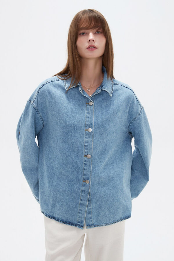 CAMPERA HIRA 70607 AZUL GRISACEO image number null
