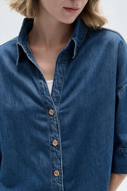 CAMISA ZALO 70607 AZUL MEDIO image number null