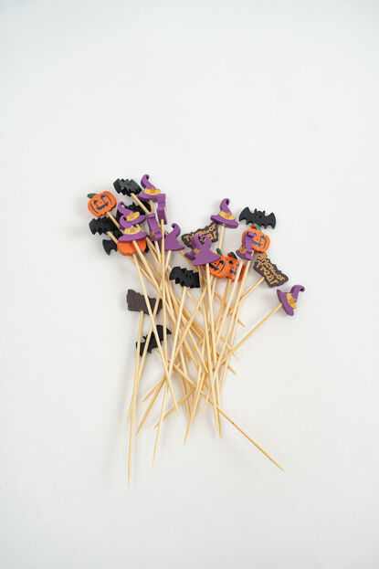 Utensillos Pinchos de Copet&iacute;n Halloween, 25 Piezas COLOR UNICO image number null