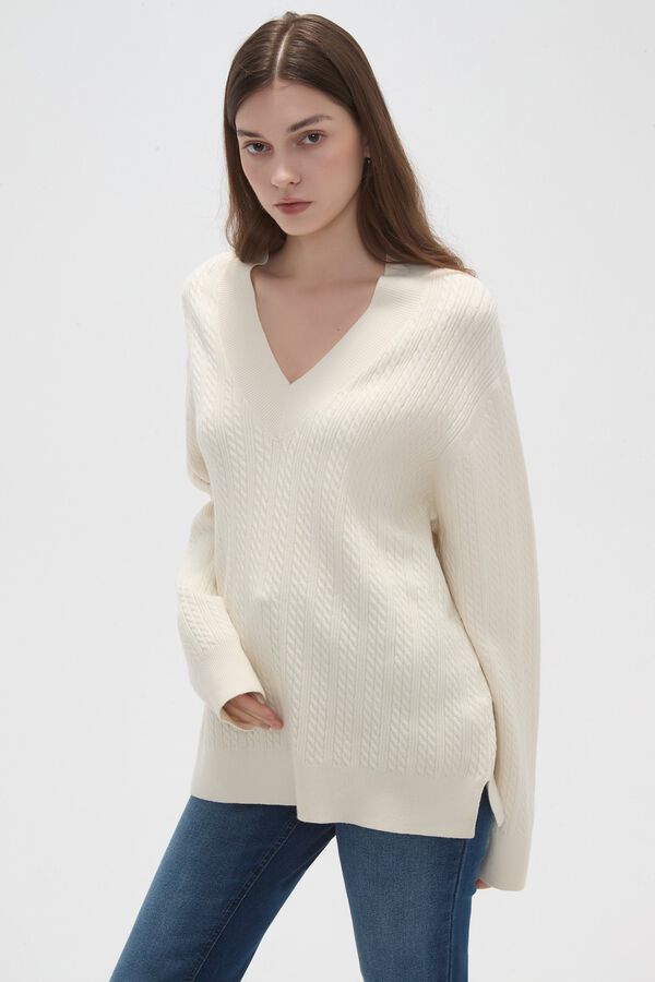 SWEATER VARSITY CRUDO / NATURAL image number null