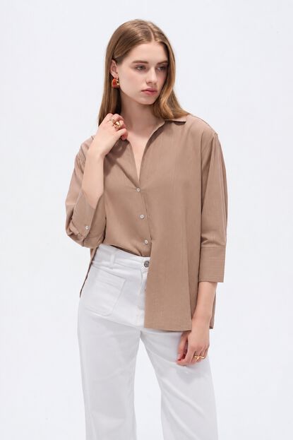 CAMISA RUMO 70607 TAUPE CLARO image number null