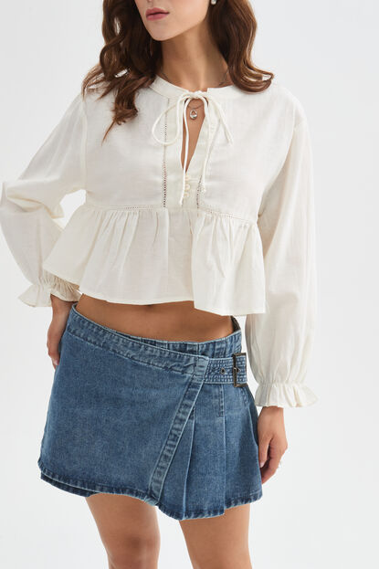 BLUSA TESEO 70607 MARFIL  / OFF WHITE image number null
