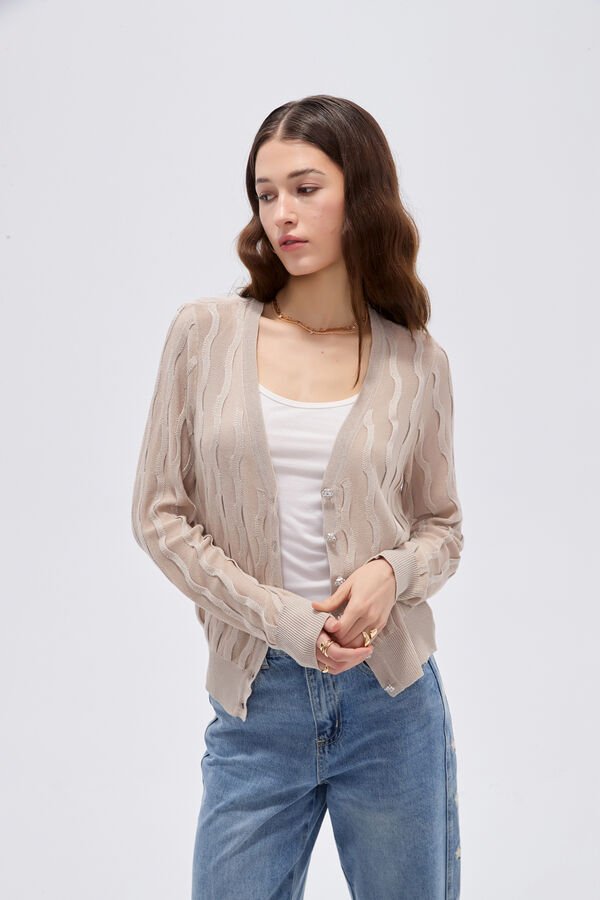 CARDIGAN BRAU 70809 BEIGE image number null