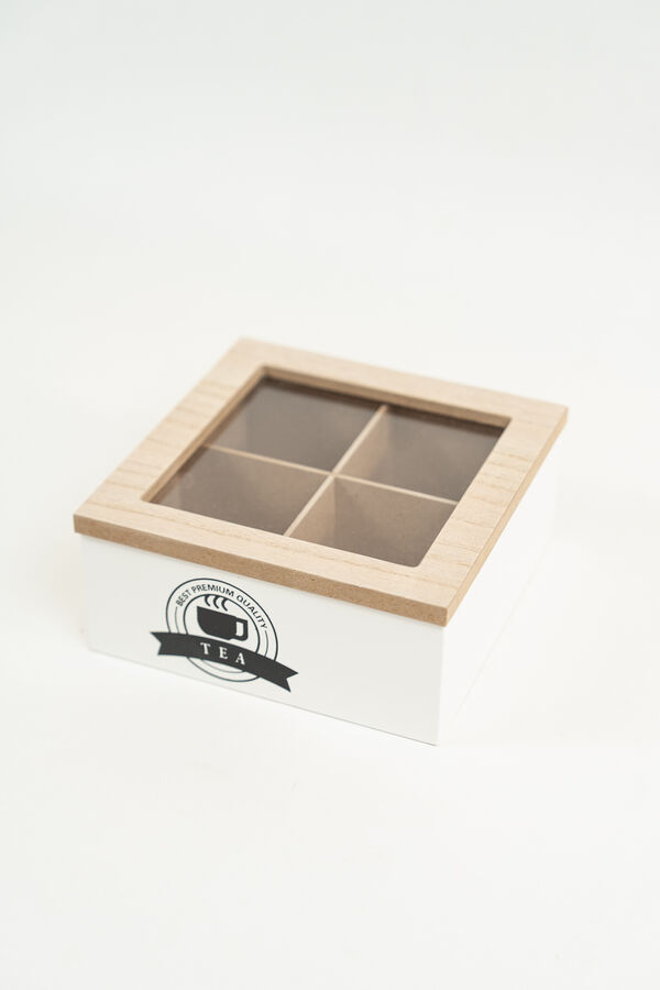 Caja para Té Lyra, 4 separaciones. BLANCO image number null