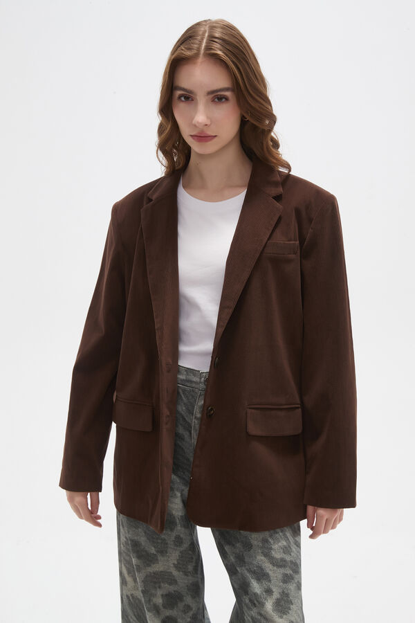 BLAZER RUFINI CHOCOLATE image number null