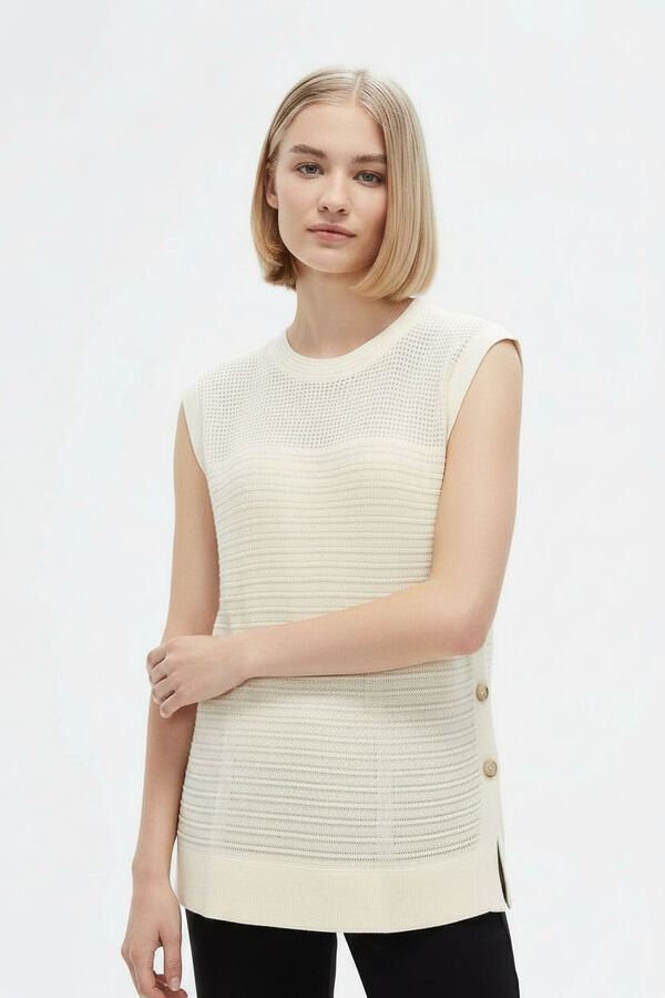 CHALECO GIUSENO 70809 MARFIL  / OFF WHITE image number null