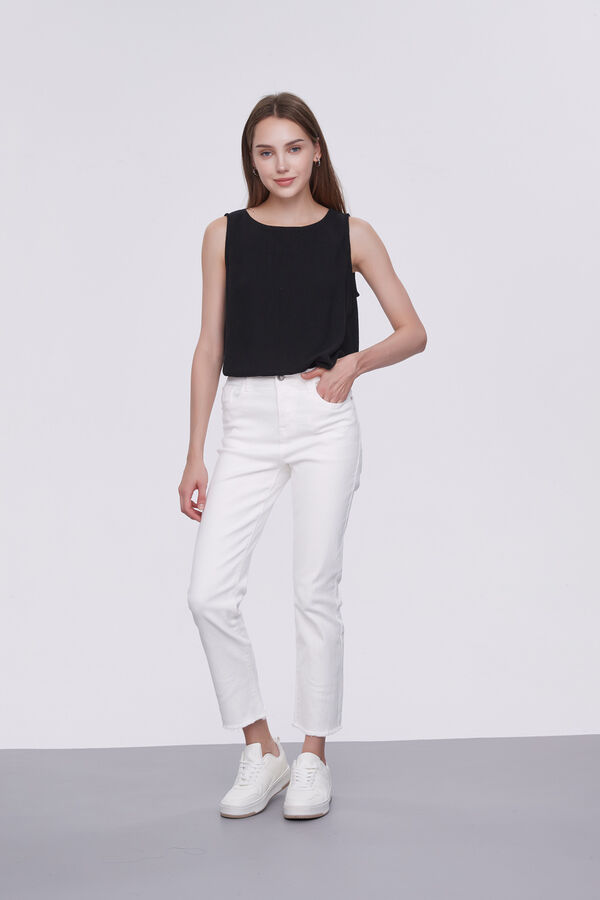 PANTALON CALENDRE MARFIL  / OFF WHITE image number null