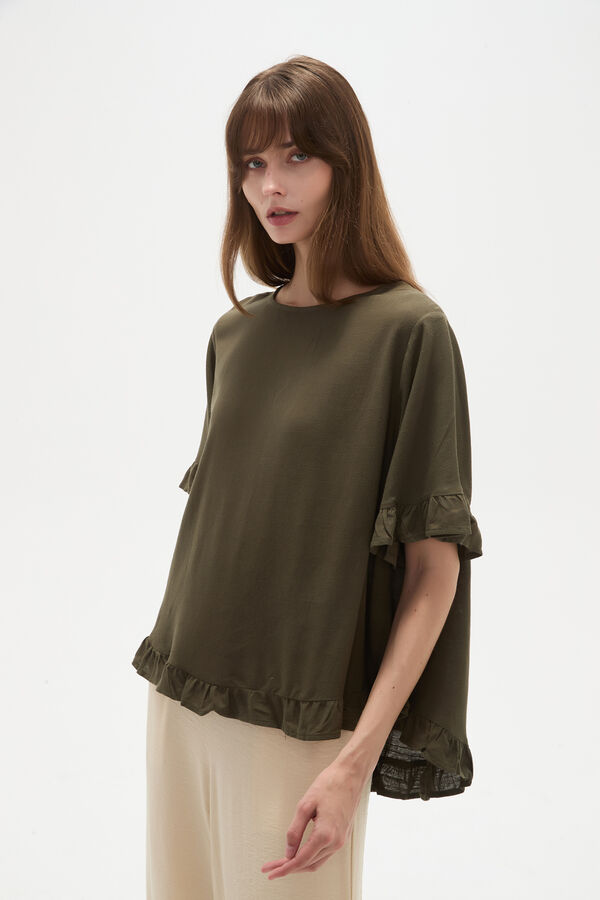 BLUSA ABBAS 70607 VERDE OLIVA OSCURO image number null