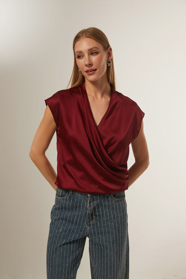 BLUSA LUJANE BORDEAUX OSCURO image number null