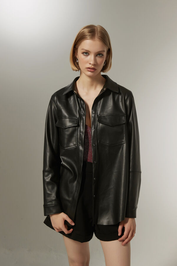 SOBRECAMISA NAWAH NEGRO image number null