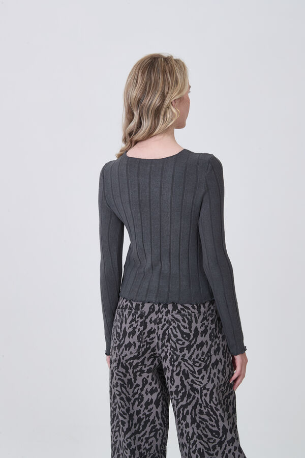 REMERA BALI GRIS MELANGE OSCURO image number null