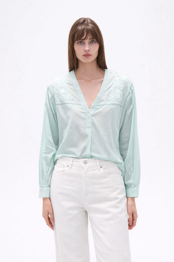 BLUSA TIFONE VERDE AGUA image number null