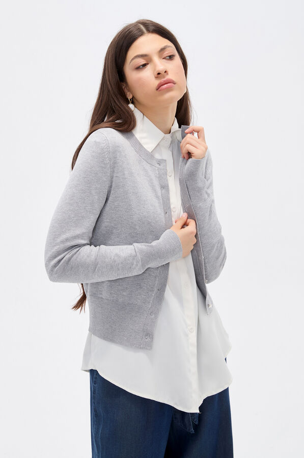 SACO SYLVEN GRIS MELANGE MEDIO image number null