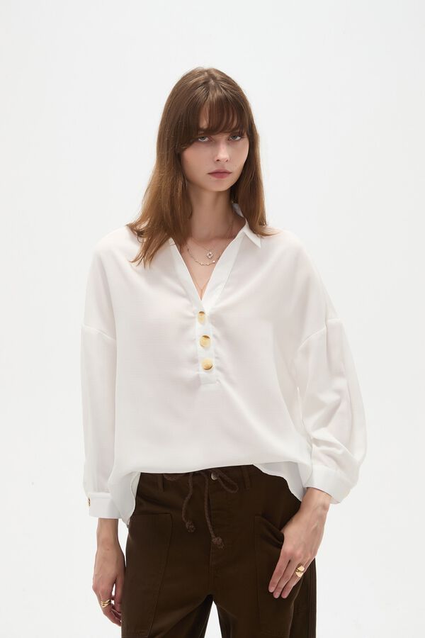 BLUSA KANSAS 70607 MARFIL  / OFF WHITE image number null