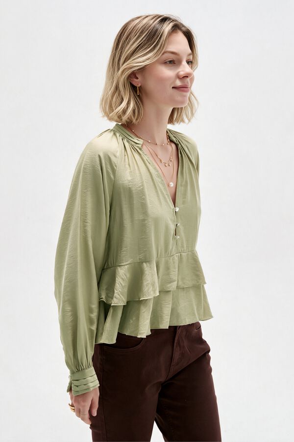 BLUSA KLYROS 70607 VERDE GRISACEO image number null
