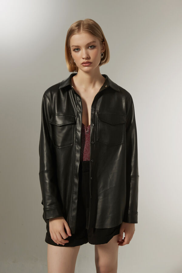 SOBRECAMISA NAWAH NEGRO image number null