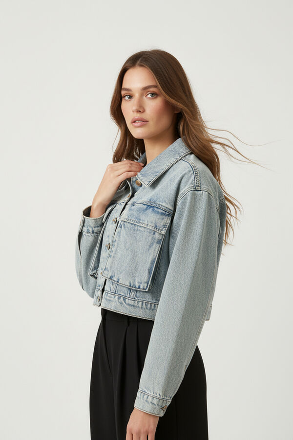 CAMPERA DIONA CELESTE GRISACEO image number null