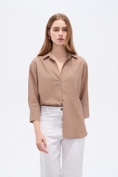 CAMISA RUMO 70607 TAUPE CLARO image number null