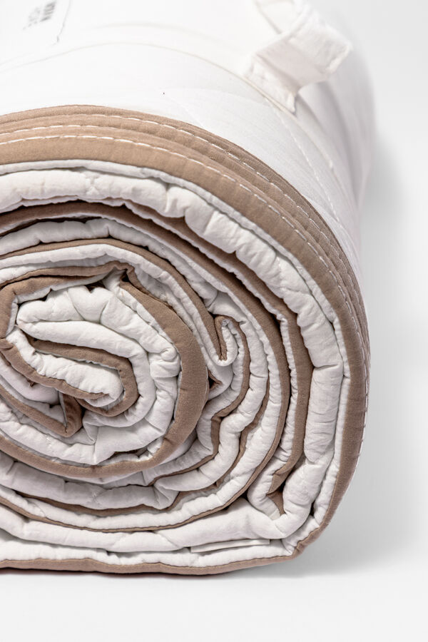 Cubrecama  1 Plaza Microfibra WASHED BLANCO image number null