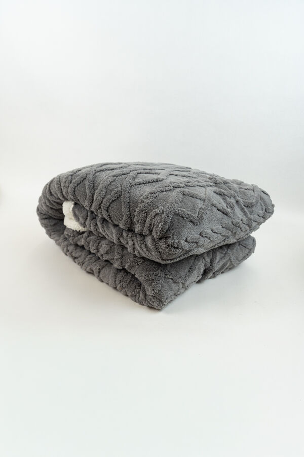 Manta Poli 2 plazas - 420g GRIS image number null