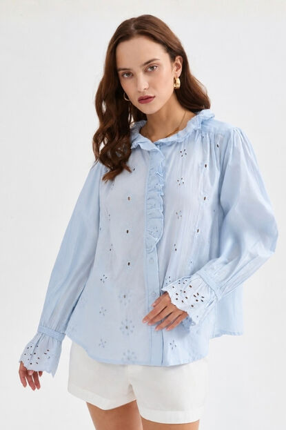 CAMISA JIARDIN 70607 CELESTE CLARO image number null