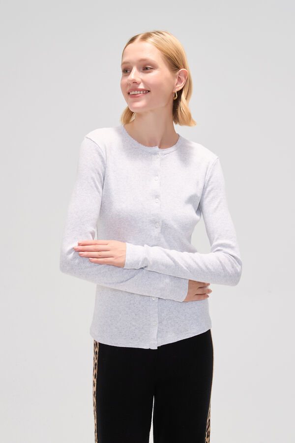 CARDIGAN FARDO GRIS image number null