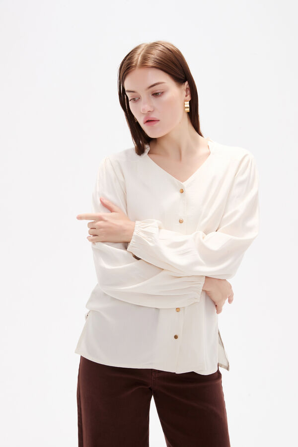 CAMISA BLOVA CRUDO / NATURAL image number null