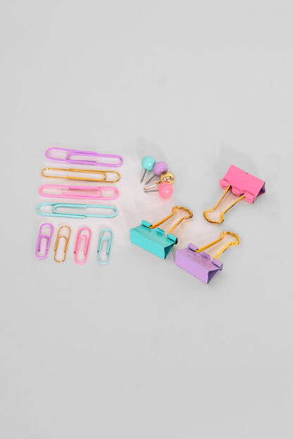 Set Pins & Clips, Multicolor 5 COLOR UNICO image number null