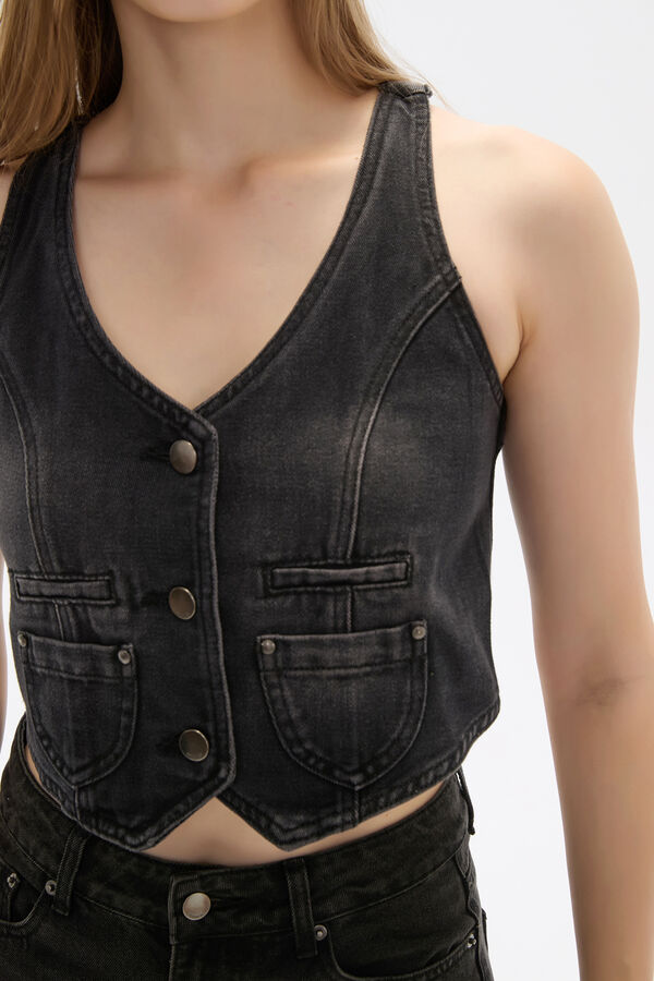 CHALECO CALLISTA GRIS OSCURO image number null