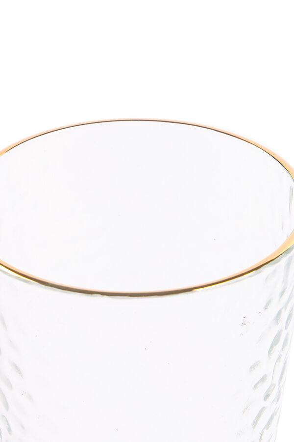 Vaso Alto Borde Dorado COLOR UNICO image number null