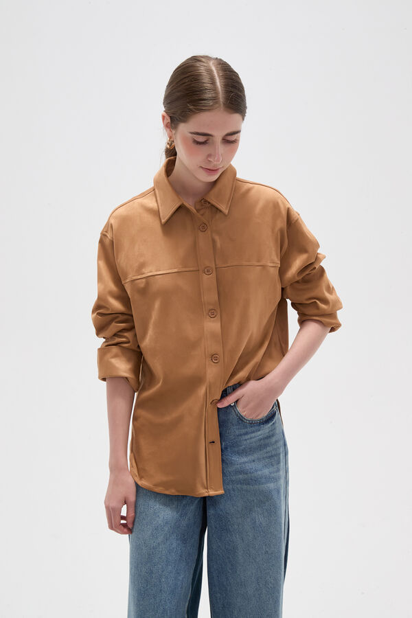 CHAQUETA TANASIA BEIGE OSCURO image number null