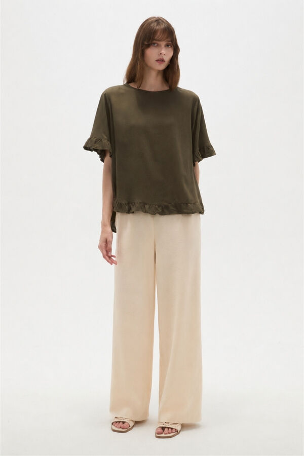 BLUSA ABBAS 70607 VERDE OLIVA OSCURO image number null