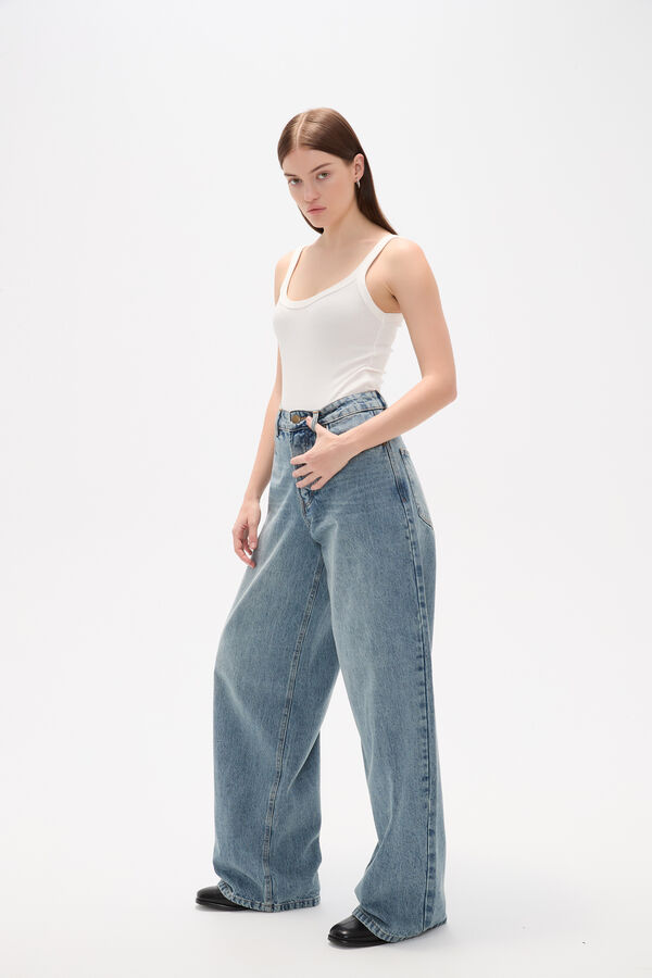 PANTALON OPALAN AZUL GRISACEO image number null