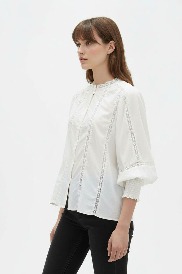 CAMISA SUSIS MARFIL  / OFF WHITE image number null