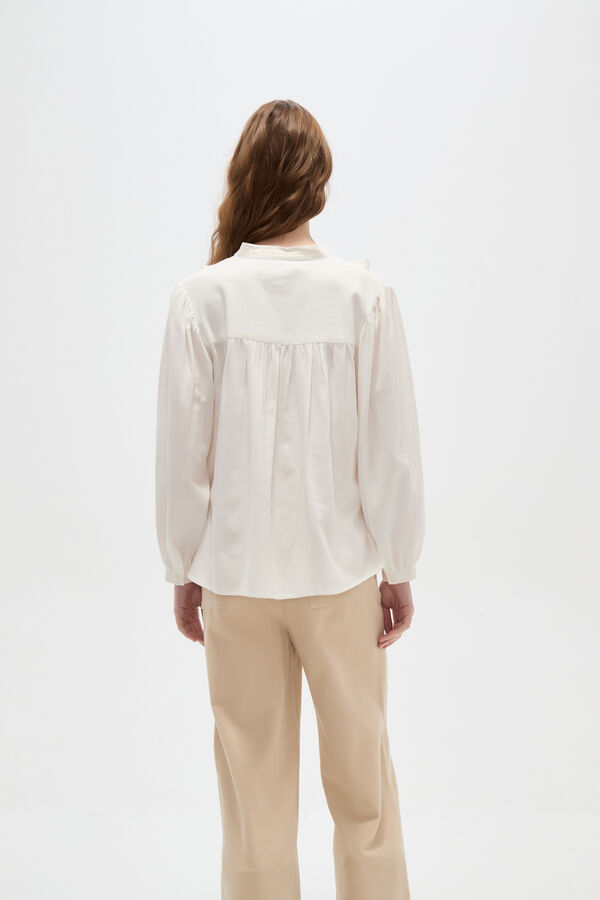 BLUSA PAVEN MARFIL  / OFF WHITE image number null
