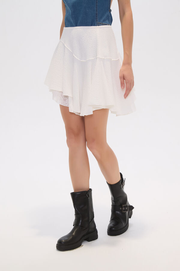 FALDA COLEMA MARFIL  / OFF WHITE image number null