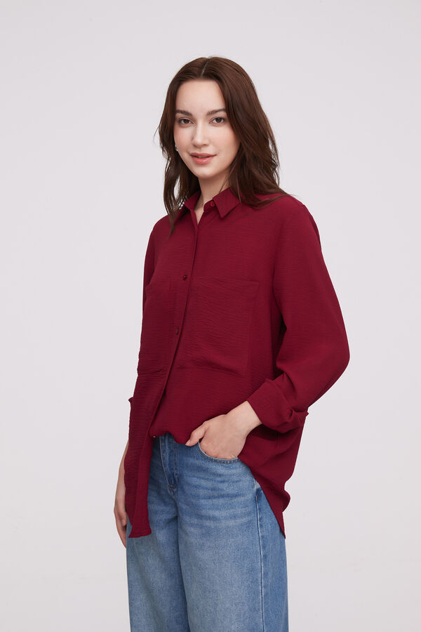 CAMISA MECHI BORDEAUX OSCURO image number null