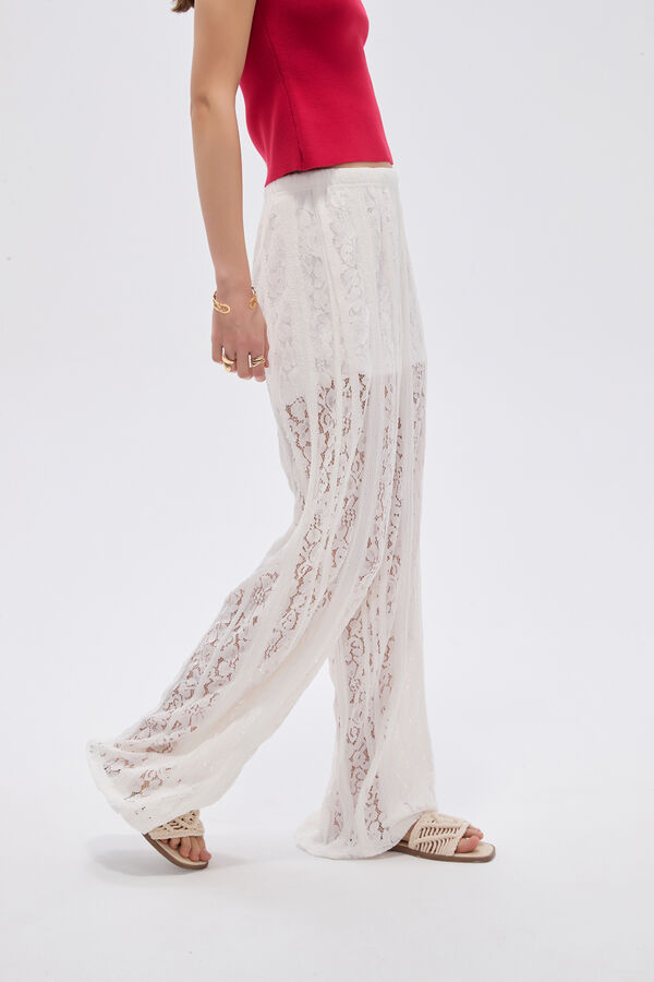 PANTALON COQUETA 70607 MARFIL  / OFF WHITE image number null