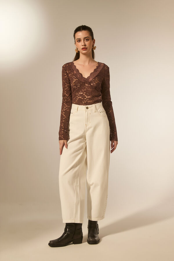 PANTALON JUREA MARFIL  / OFF WHITE image number null