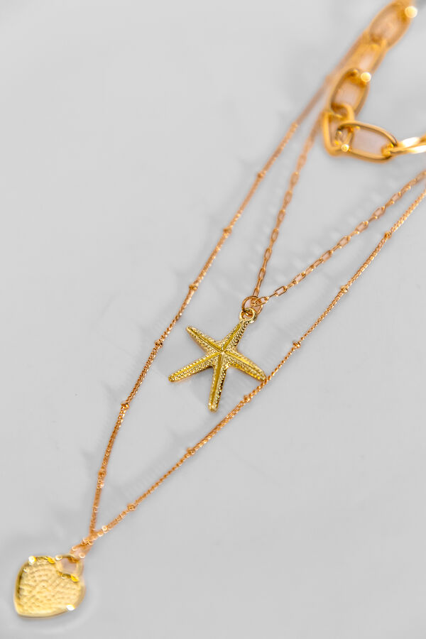 Collar Corazon & Estrella DORADO image number null