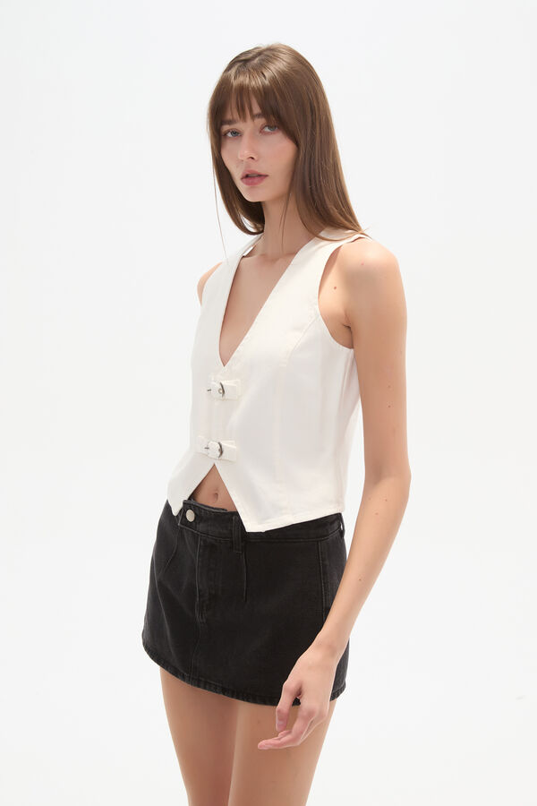 CHALECO PALMANOVA MARFIL  / OFF WHITE image number null